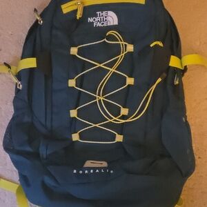 The North Face Borealis Backpack - Navy and Yellow